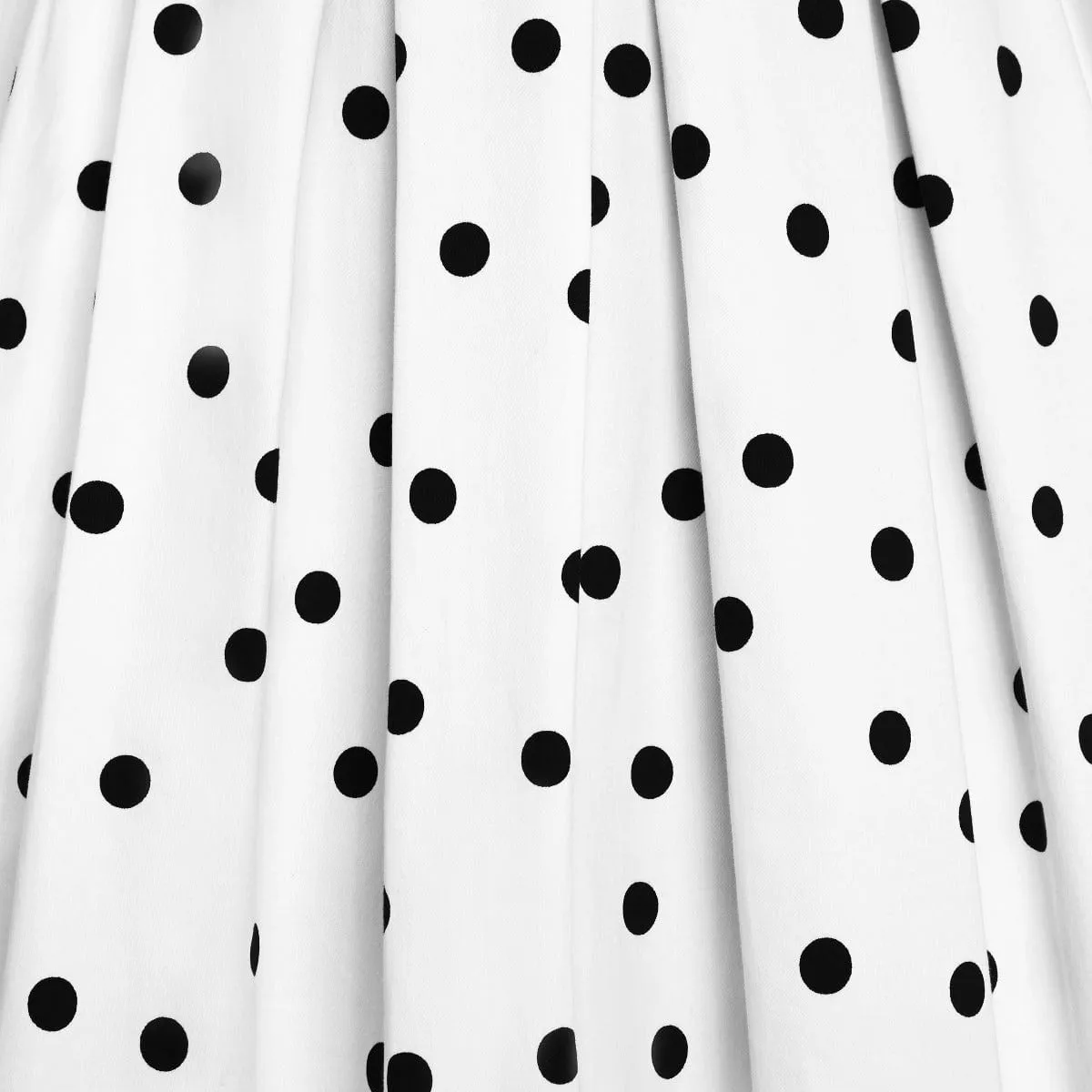 Amanda Black White Polka Dot Swing Dress