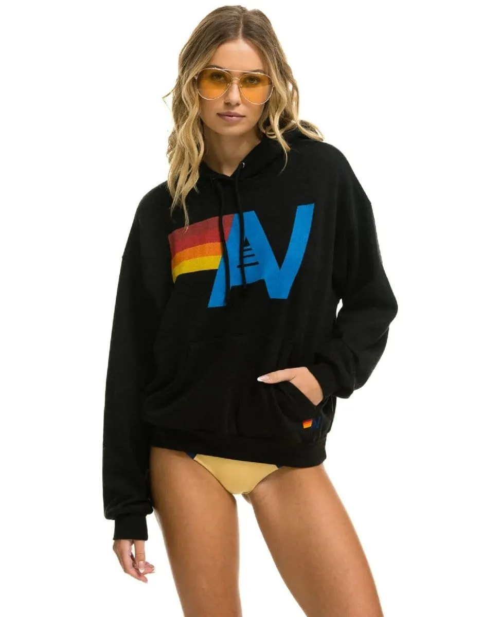 Aviator Nation Logo Hoodie Relaxed Black