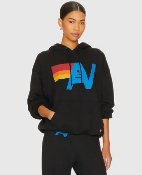 Aviator Nation Logo Hoodie Relaxed Black