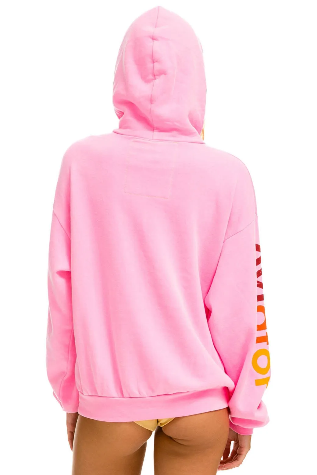 AVIATOR NATION  RELAXED PULLOVER HOODIE - NEON PINK