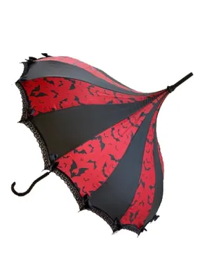 Black/Red Bat Carousel Umbrella