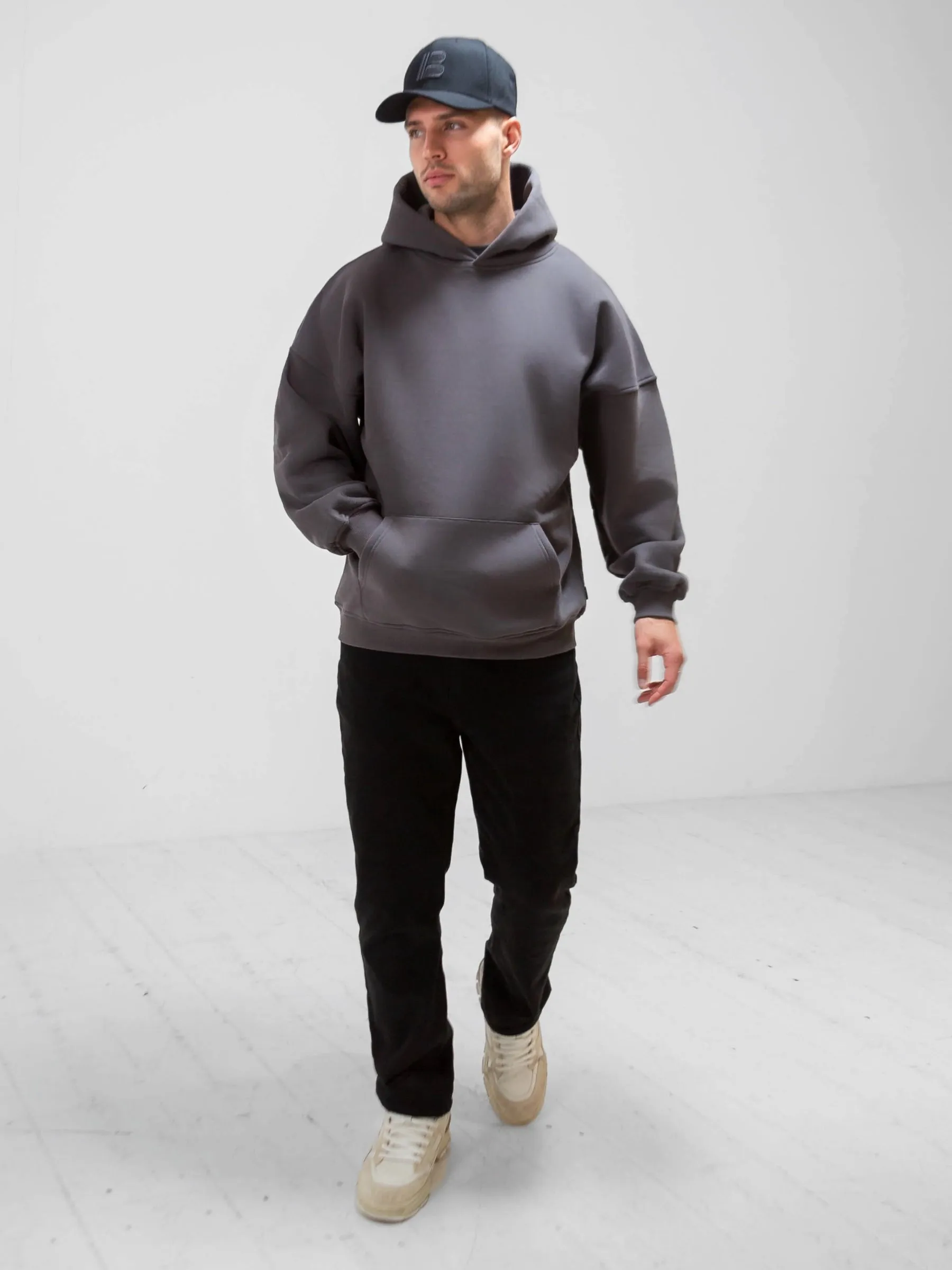 BLKLY Relaxed Hoodie - Charcoal