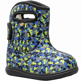 BOGS Toddler Baby BOGS Digital Maze Rain Boots - Black Multi