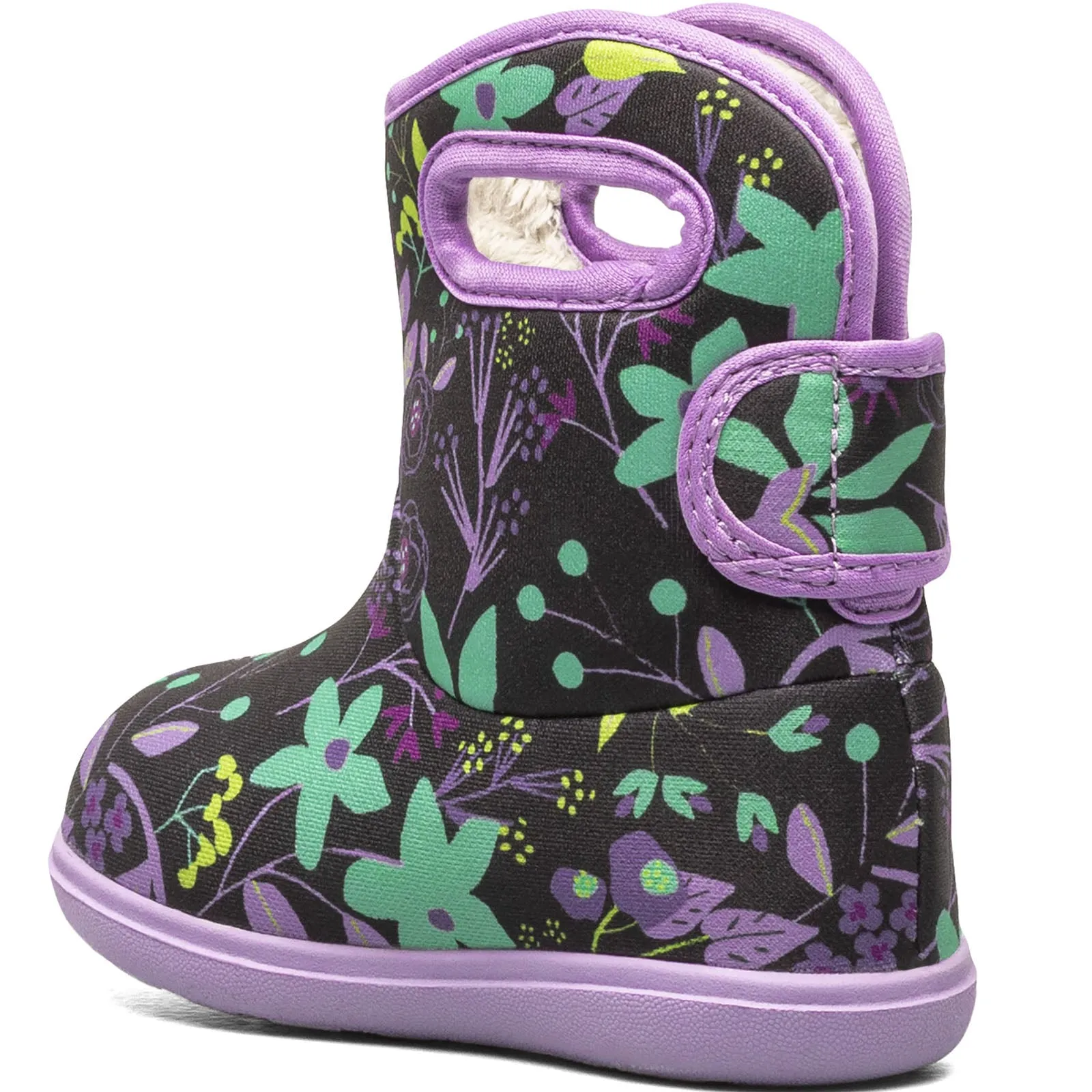 BOGS Toddler Baby BOGS II Cartoon Flower Rain Boots - Black Multi