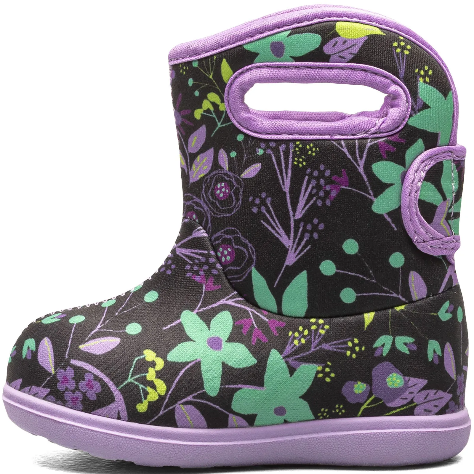 BOGS Toddler Baby BOGS II Cartoon Flower Rain Boots - Black Multi