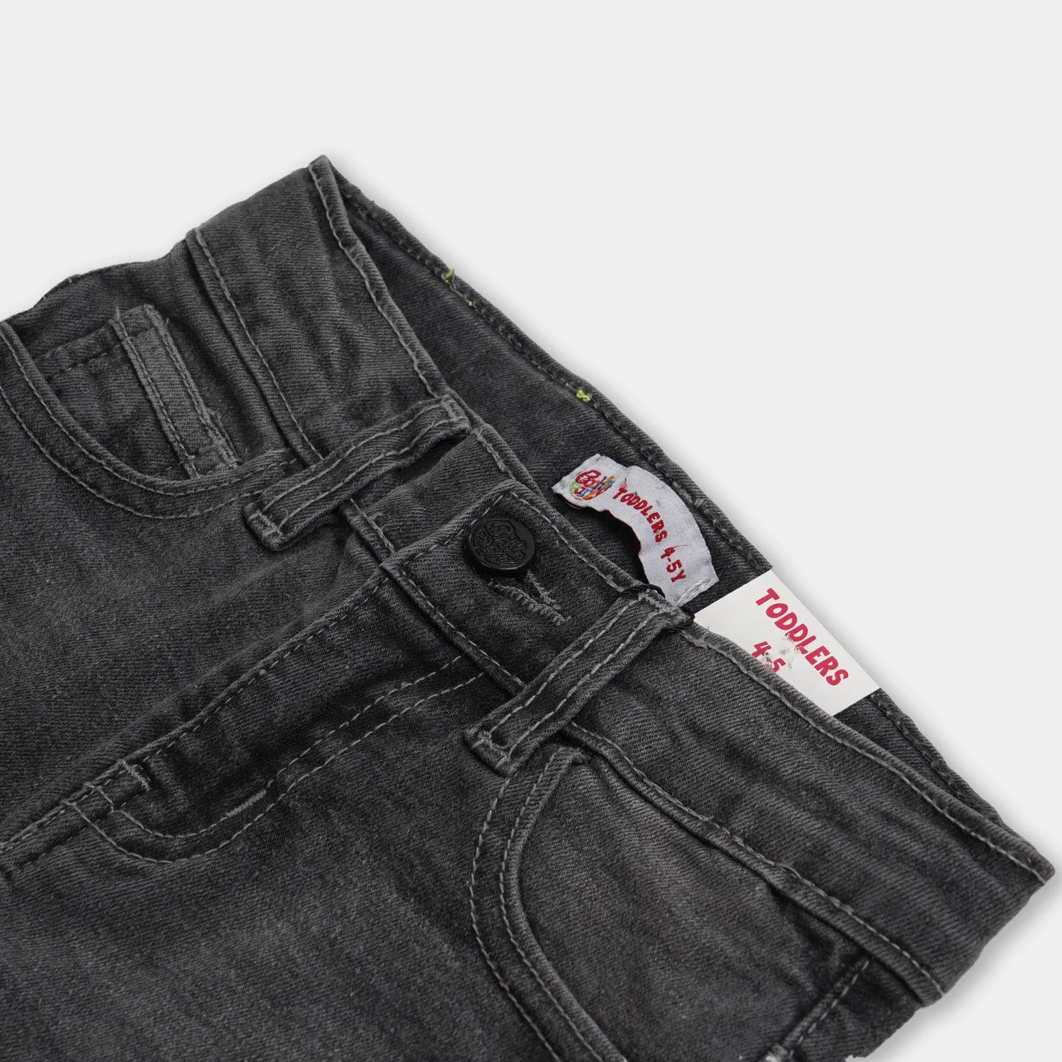 Boys Pant Denim Ripped On Knee - GREY