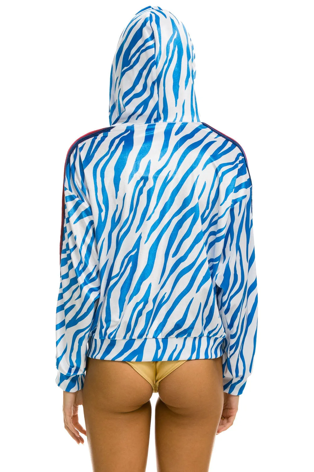 CLASSIC VELVET RELAXED ZIP HOODIE - BLUE TIGER