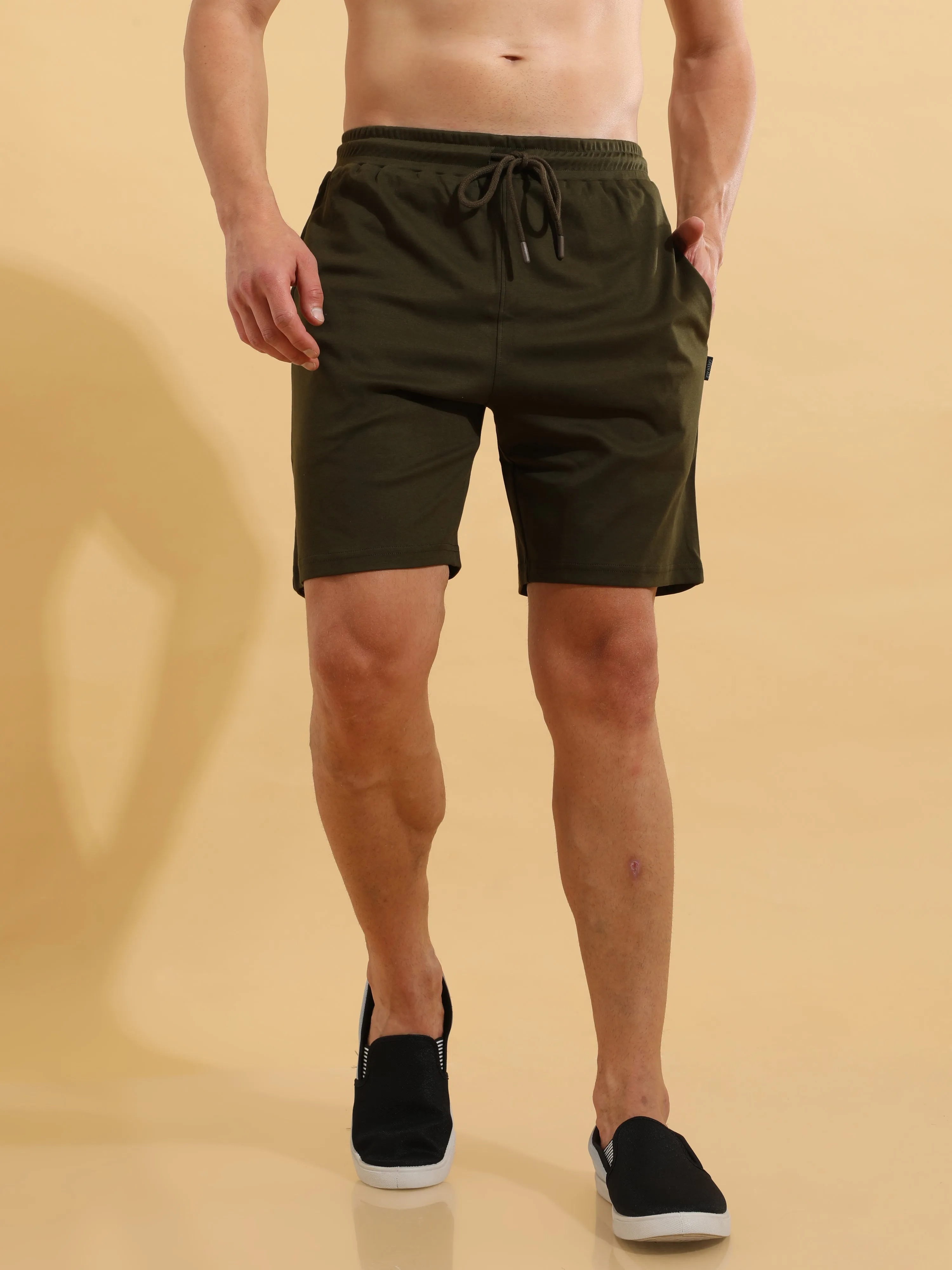 Coffee Cotton Shorts