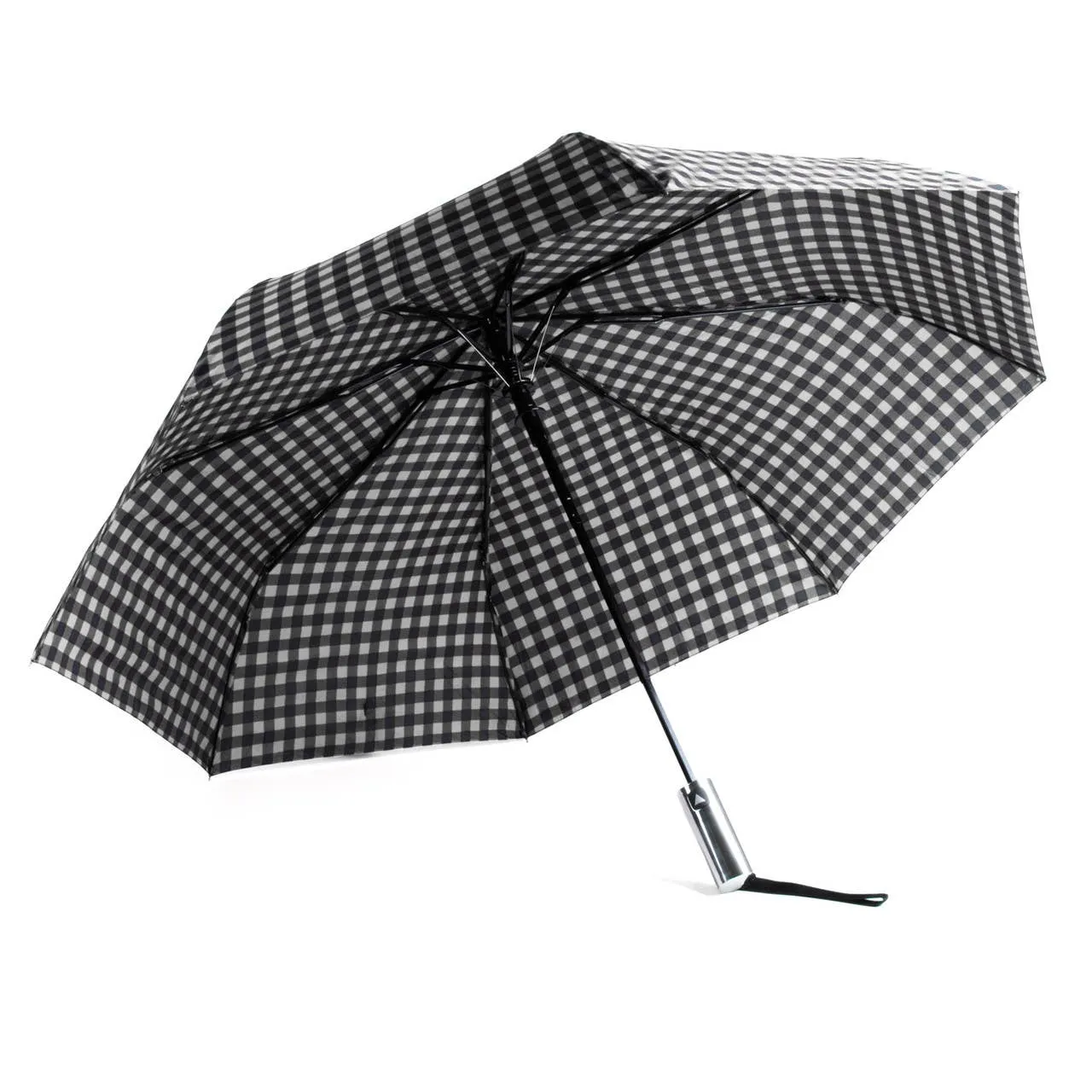 Compact Gingham Pattern Umbrella- Auto open