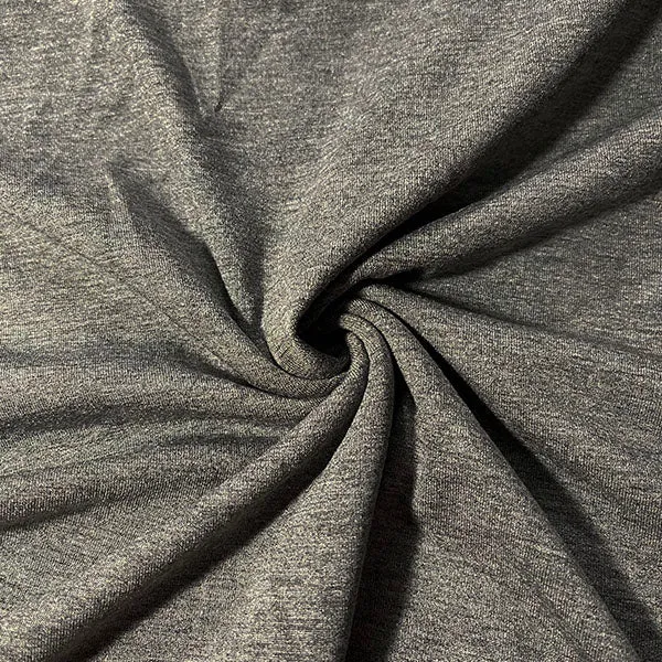 Dark Heather Gray Jersey Knit Fabric