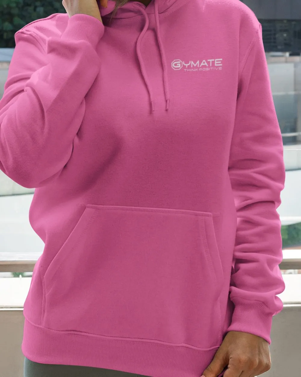 Designer Womens Hoodies chest 'Think Positive' [colours]