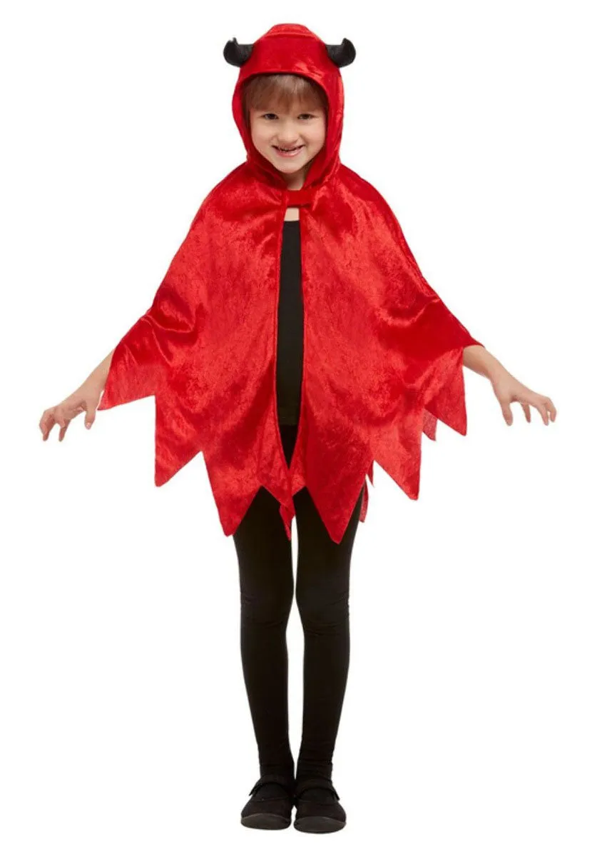 Devil Hooded Cape, Red