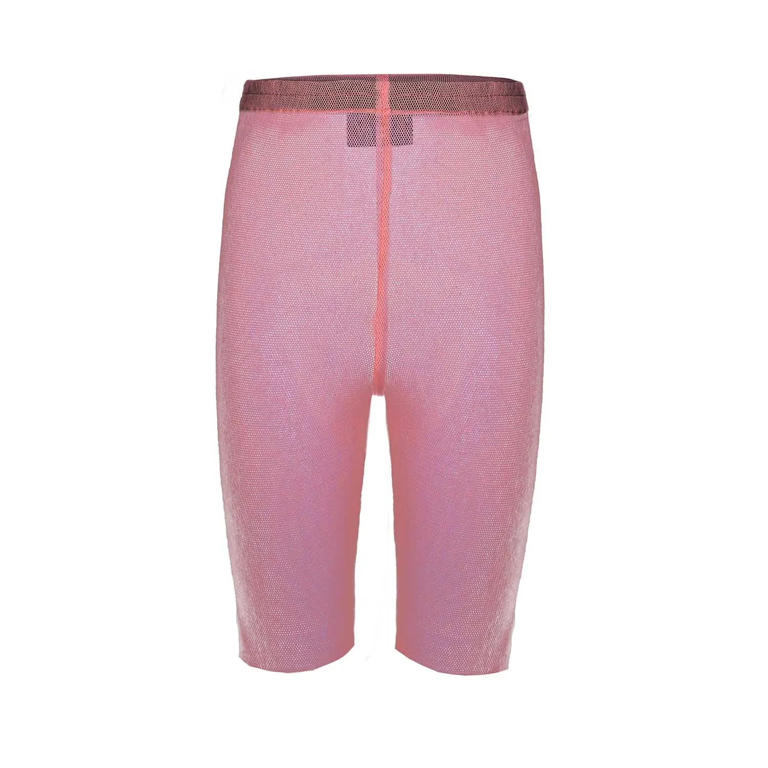 Doorzichtige bikershorts van roze mesh