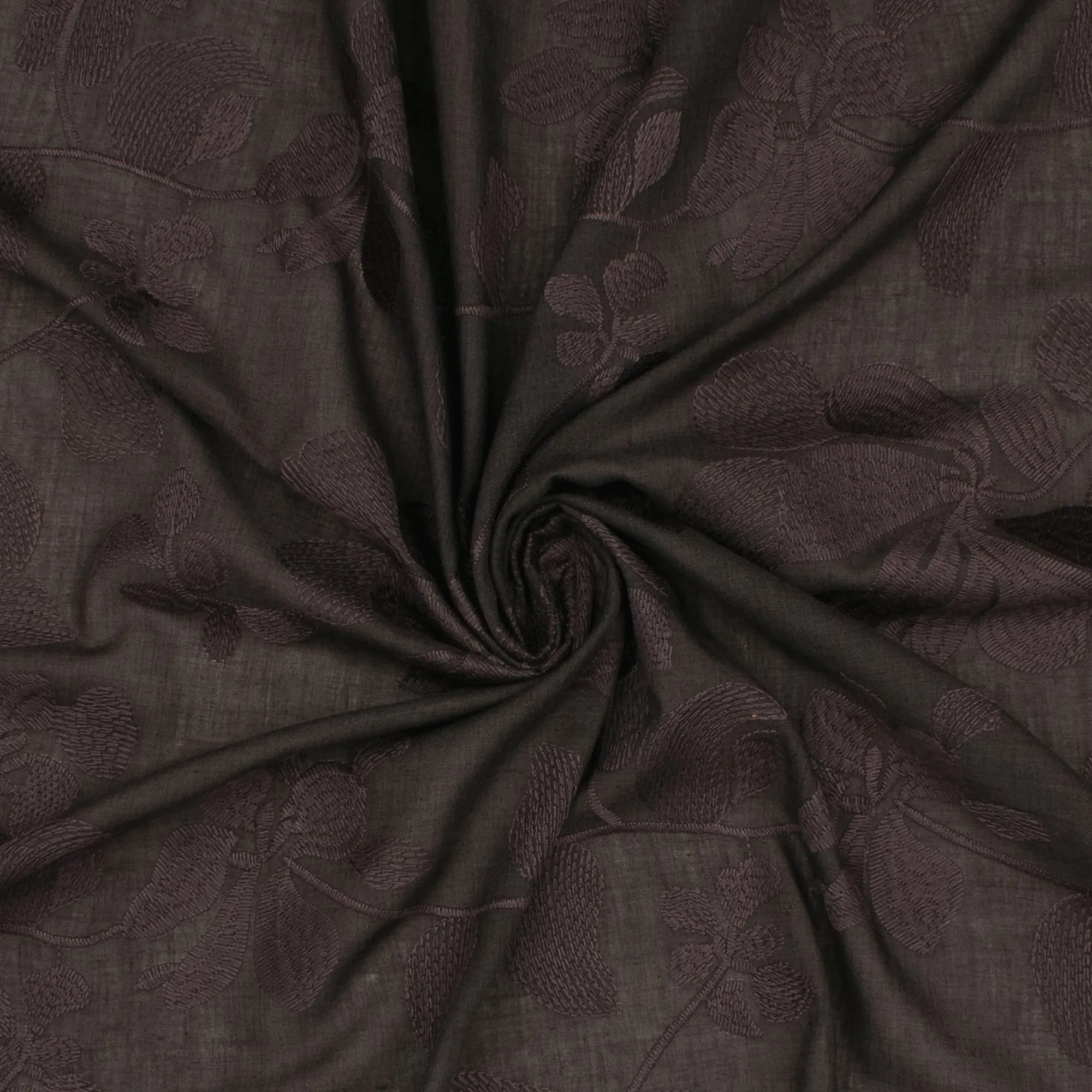 Embroidered Voile - BREEZE - Brown