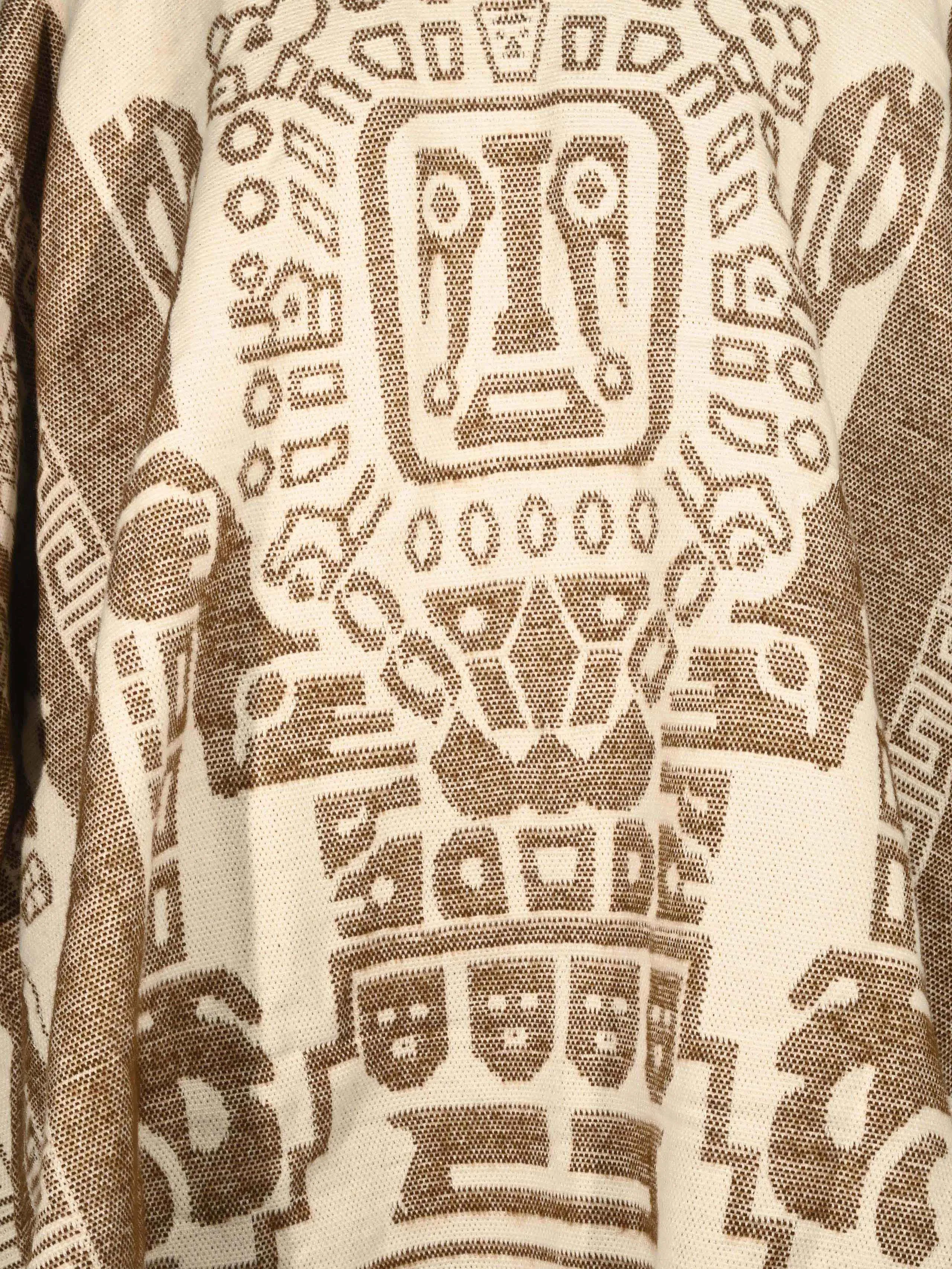 Hooded Artisan Andean Poncho - Puno