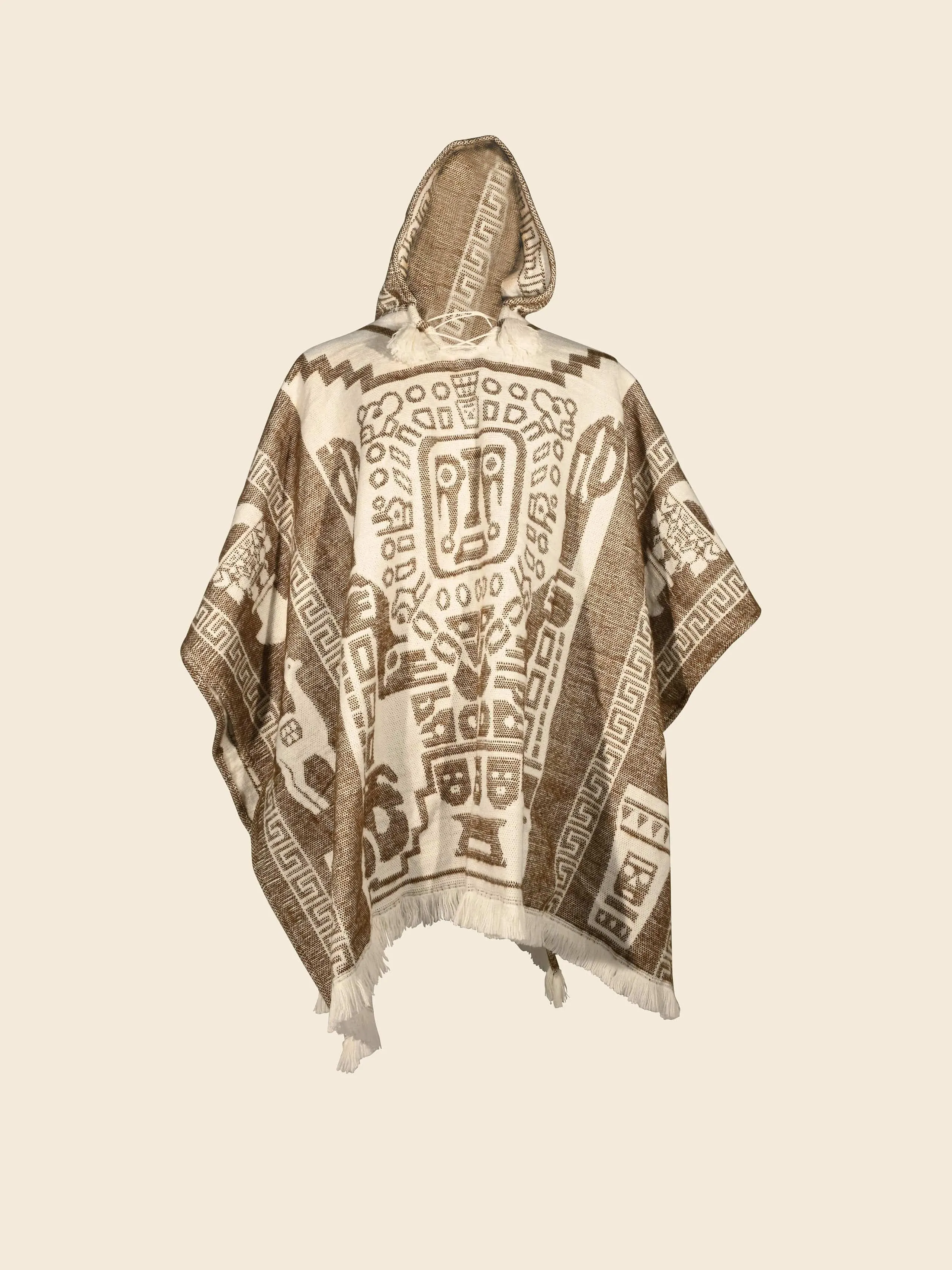 Hooded Artisan Andean Poncho - Puno