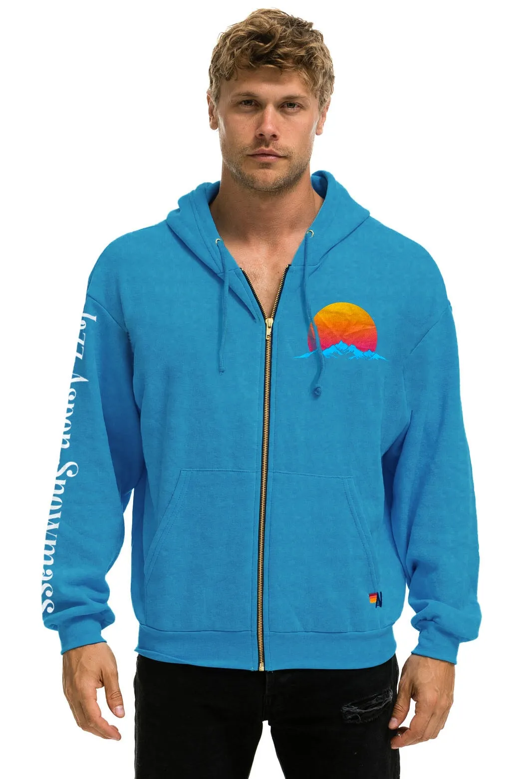 JAZZ ASPEN SNOWMASS 2023 RELAXED ZIP HOODIE - OCEAN