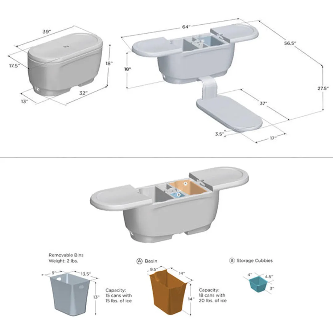 Ledge Lounger PartyPad - Pool Swim-Up Bar