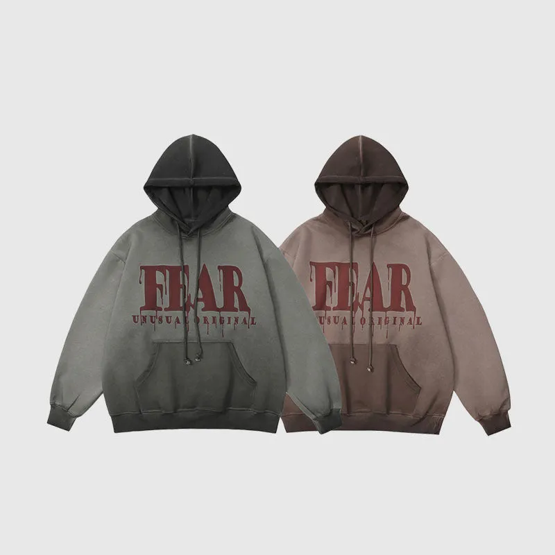 Letter Printed Design Hoodies