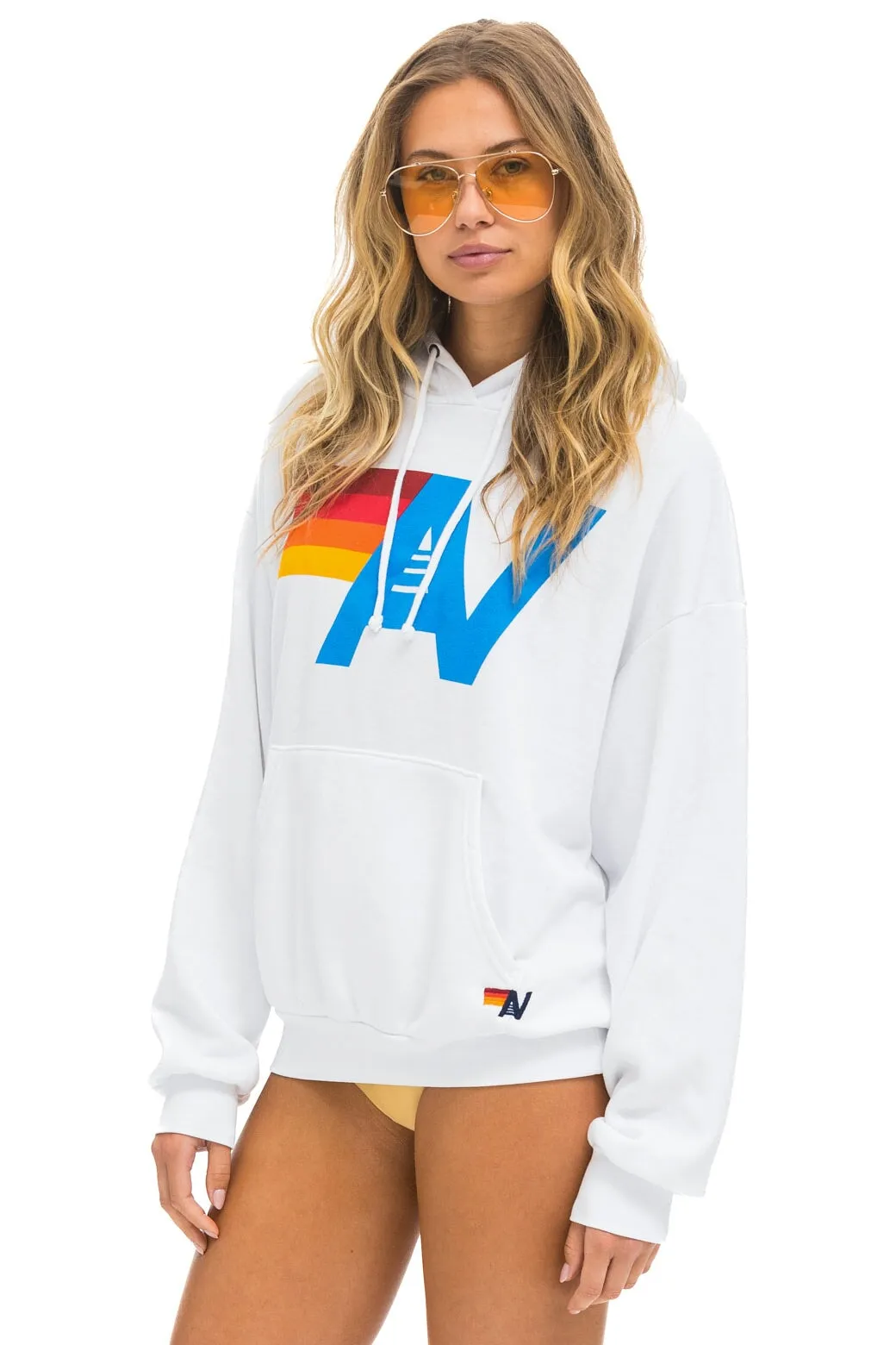 LOGO PULLOVER RELAXED HOODIE - WHITE