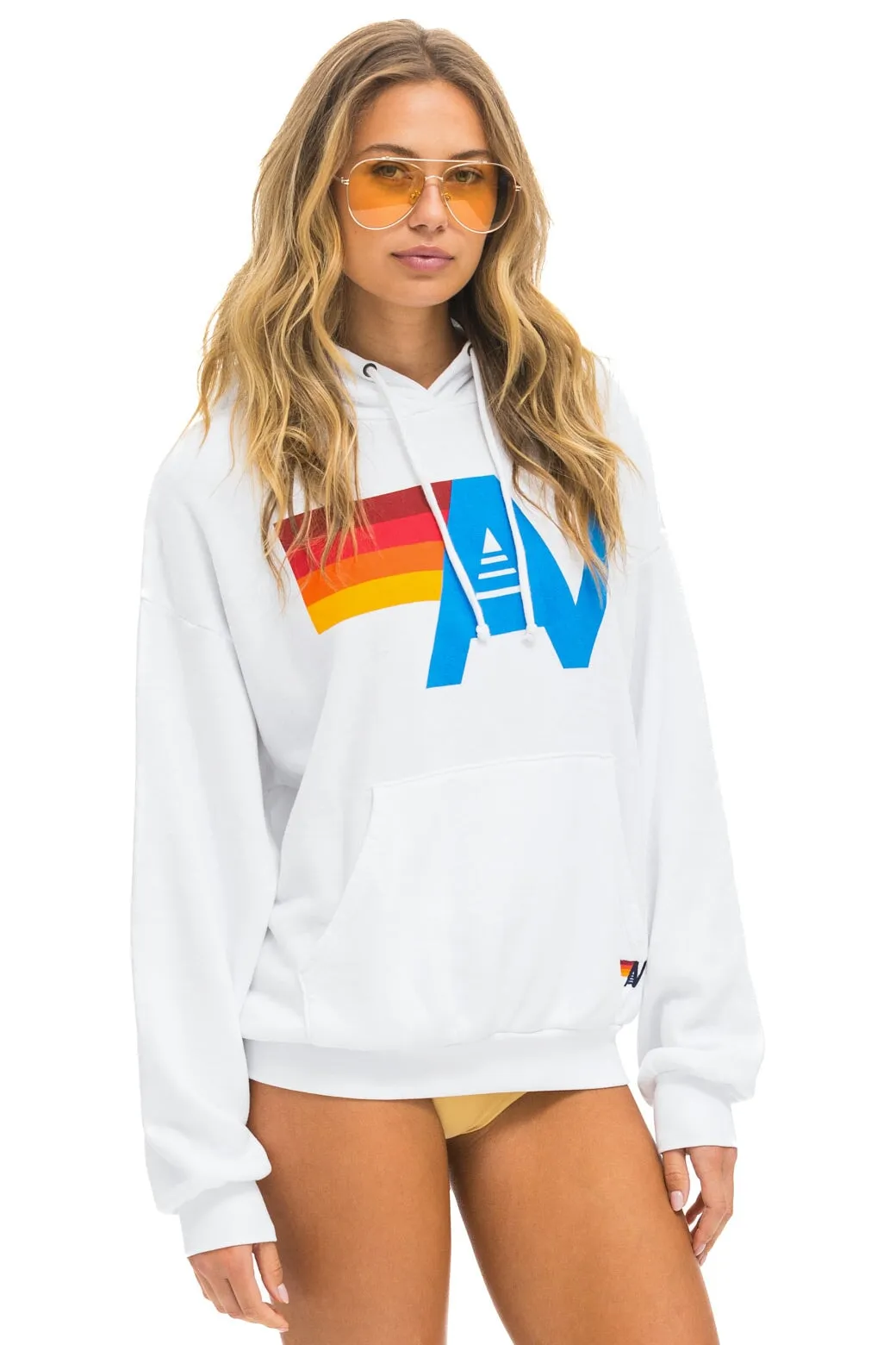 LOGO PULLOVER RELAXED HOODIE - WHITE