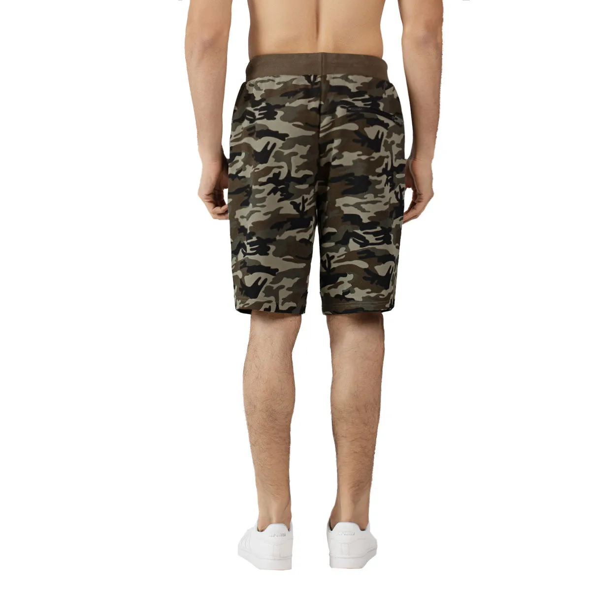 Mens sports Shorts  with a Camouflage colours and Reflective Printed logo