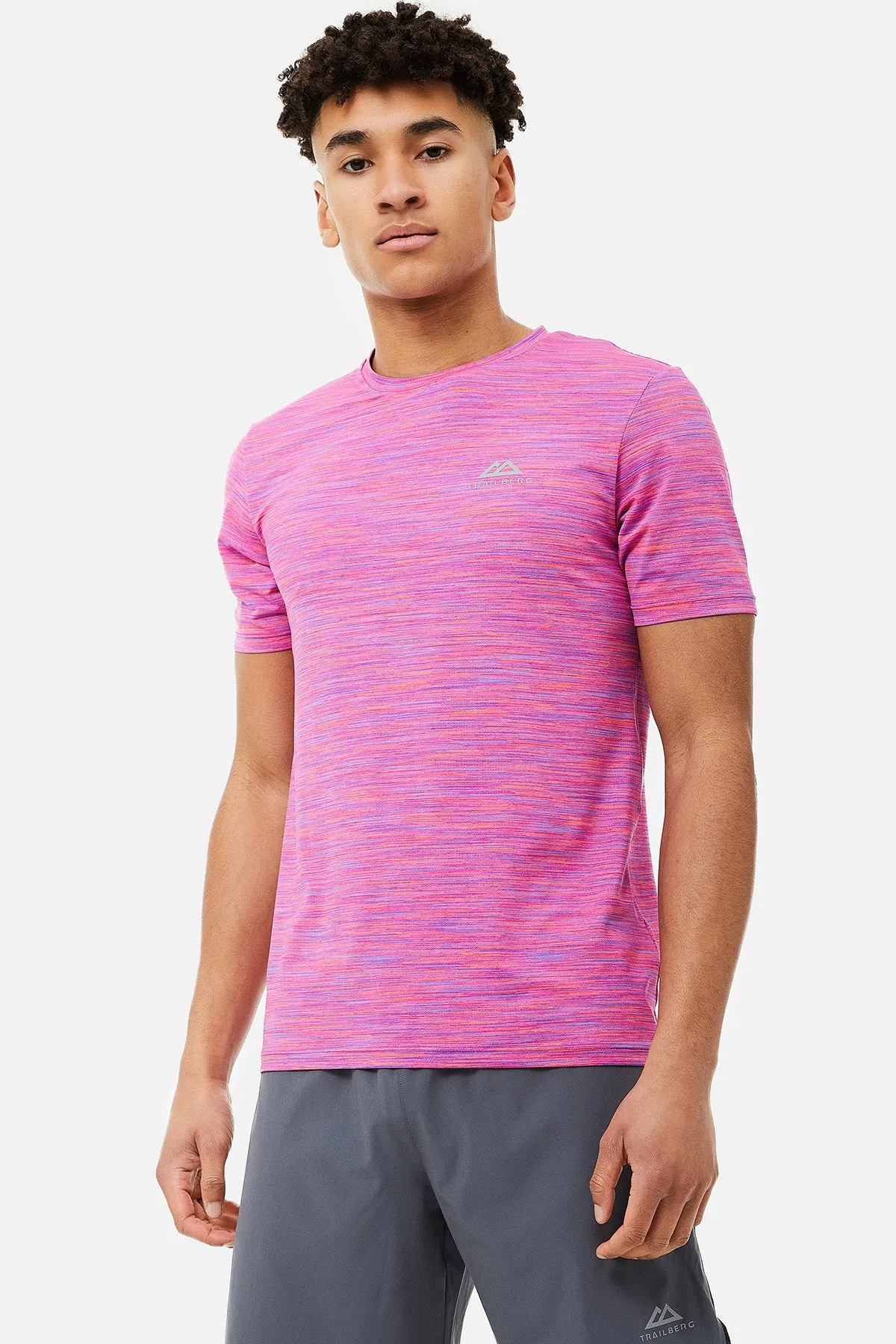 Men's Trailberg Space Dye Purple T Shirt