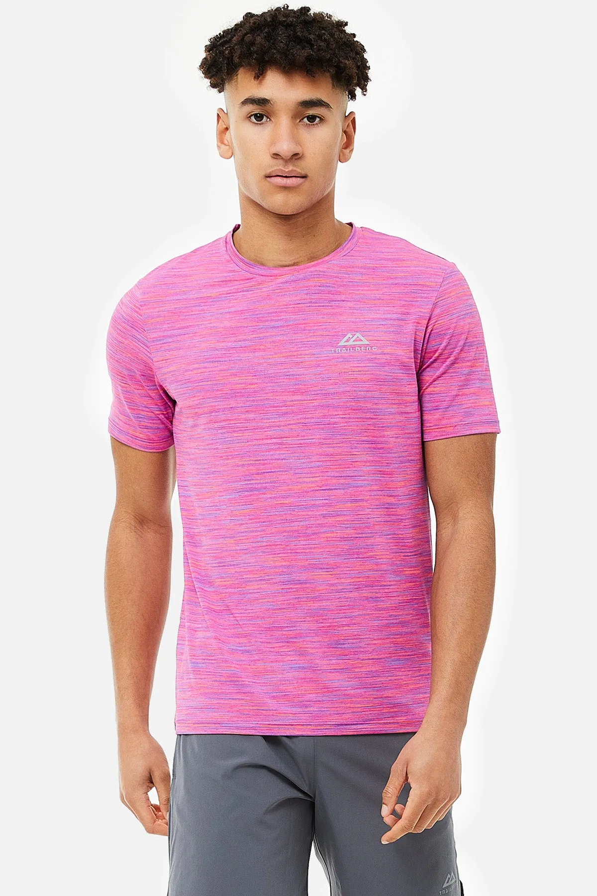 Men's Trailberg Space Dye Purple T Shirt