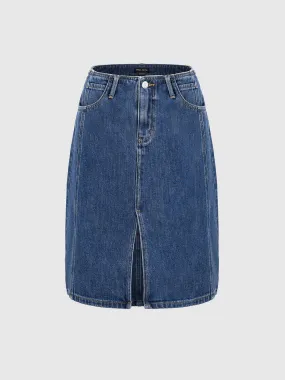 Midi Denim Skirts