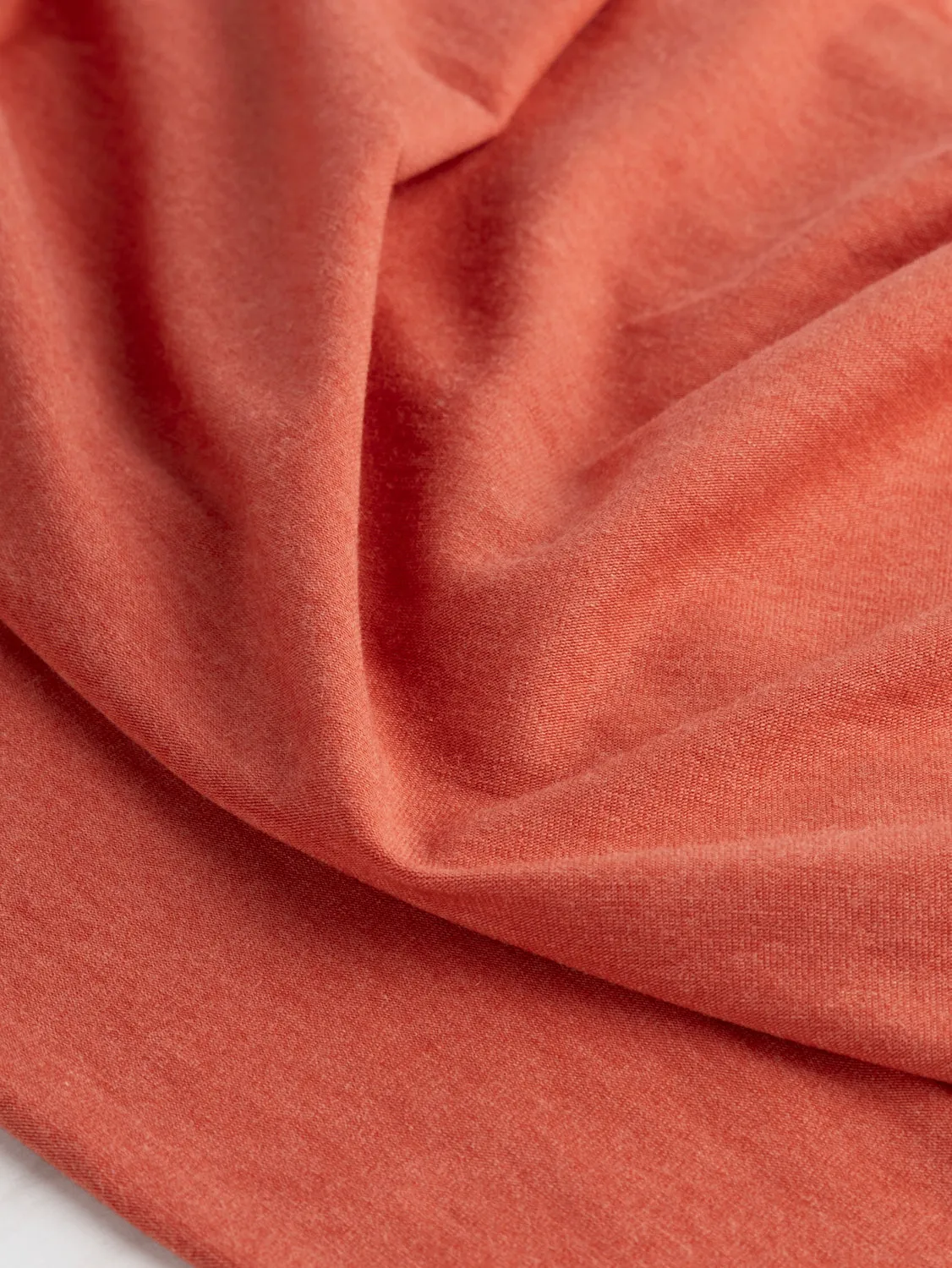 Organic Cotton   Tencel Stretch Knit Jersey - Terracotta