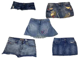 "Y2k 2024" - European Branded Denim Mini Skirts Mixed - 27 Pcs