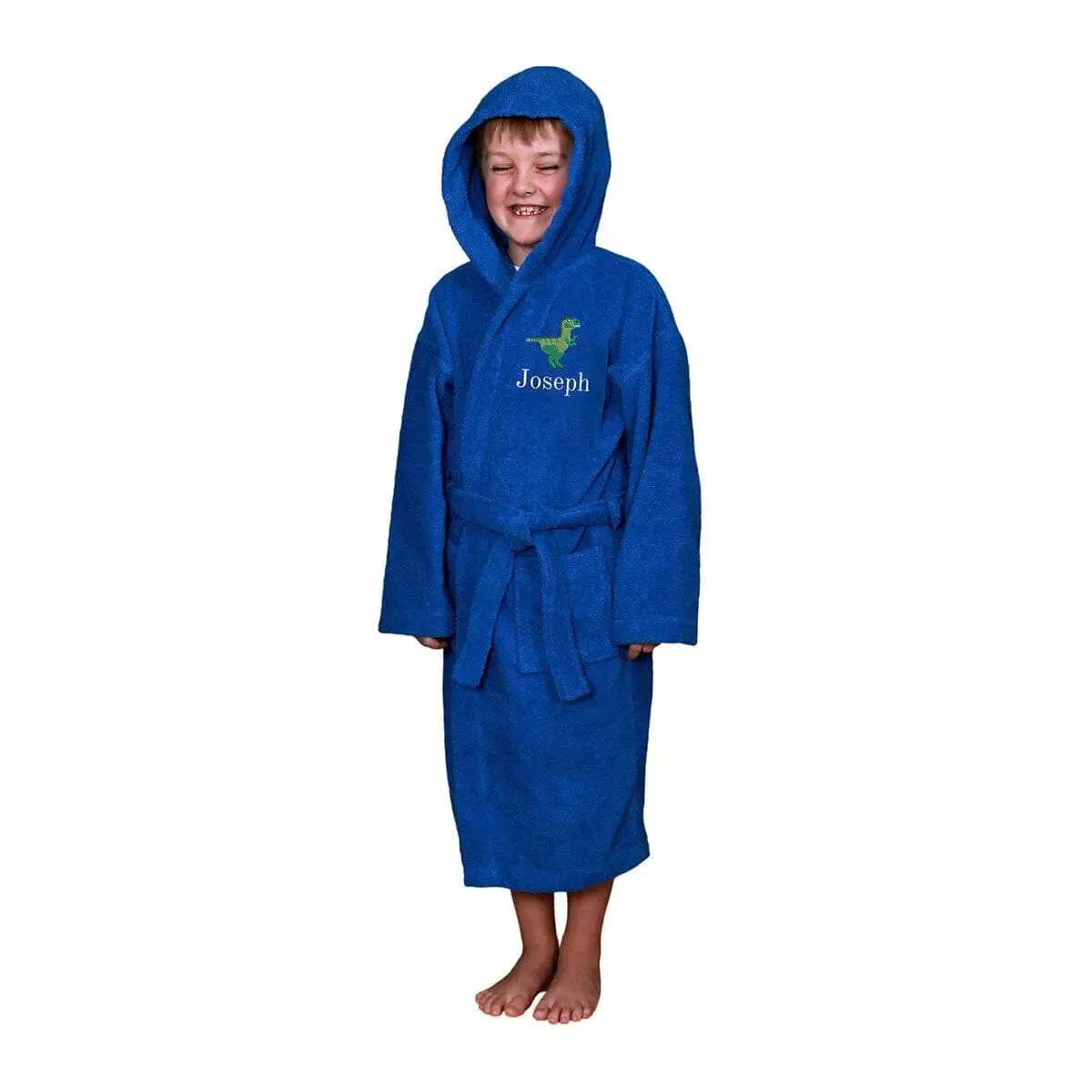 Super Soft Dinosaur Logo Hooded Bathrobe