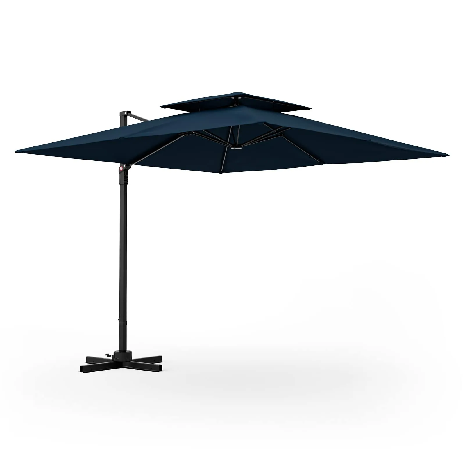 TANGKULA 9.5 FT Cantilever Patio Umbrella, Outdoor Square Offset Umbrella with 360-degree Rotation