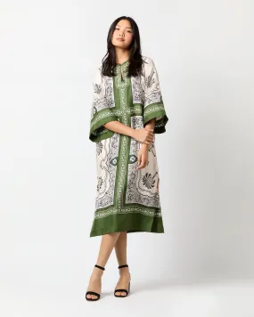 The Kaftan in Mirage Placée Silk Twill