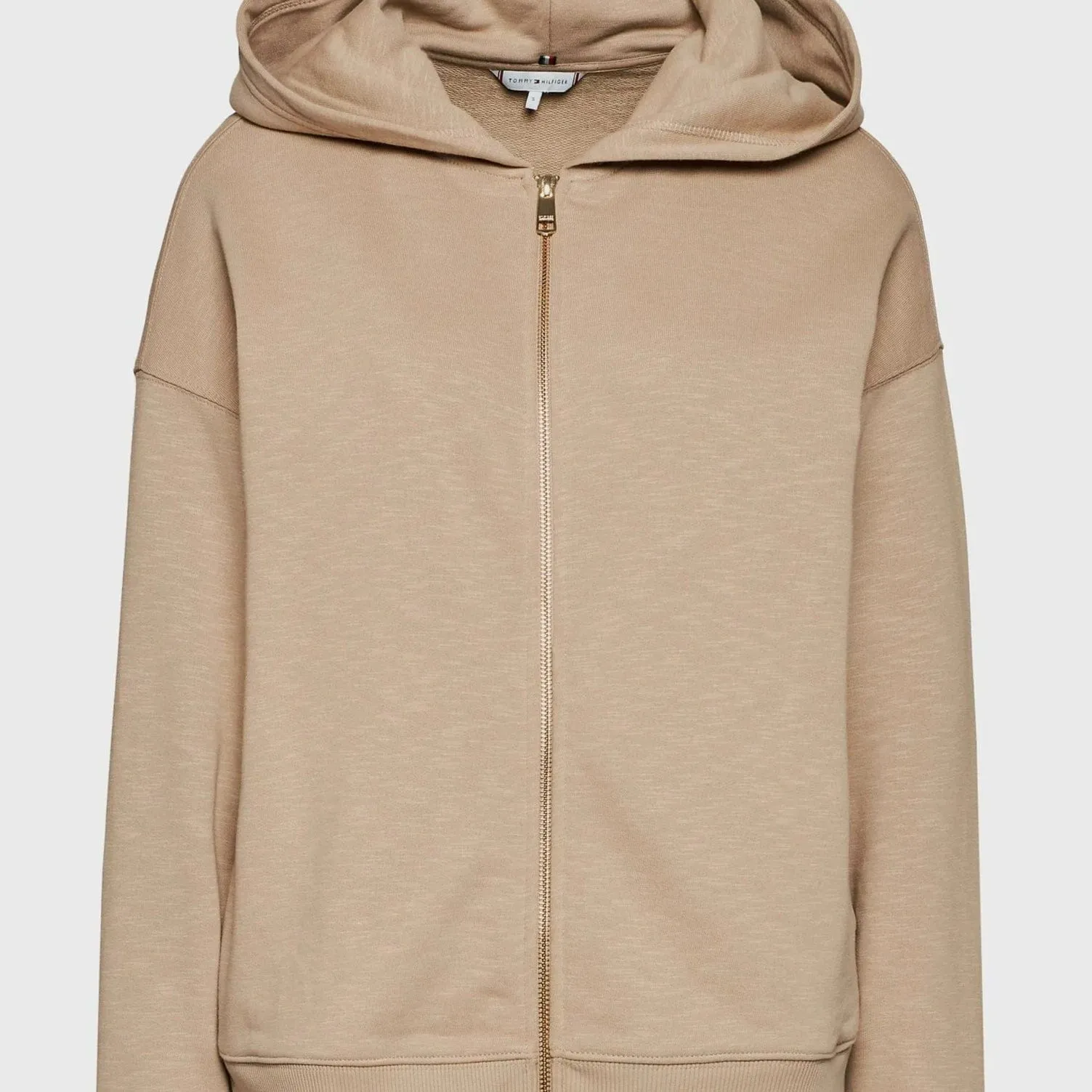 Tommy Hilfiger Relaxed Fit Zip-Thru Hoody Beige