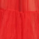 Unique Vintage Plus Size Red Retro Style Ruffled Petticoat