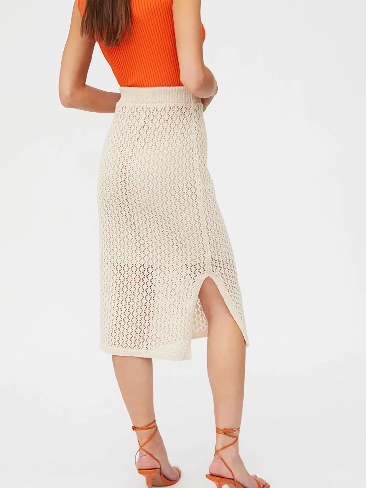 Wild Pony Ribbed Knit Midi Skirt