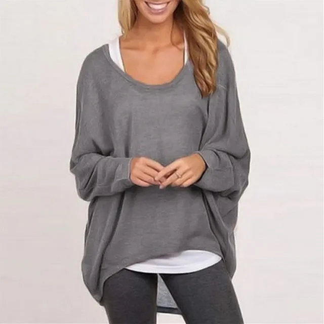 Women Casual Batwing Sleeve T-shirt (Plus Size)